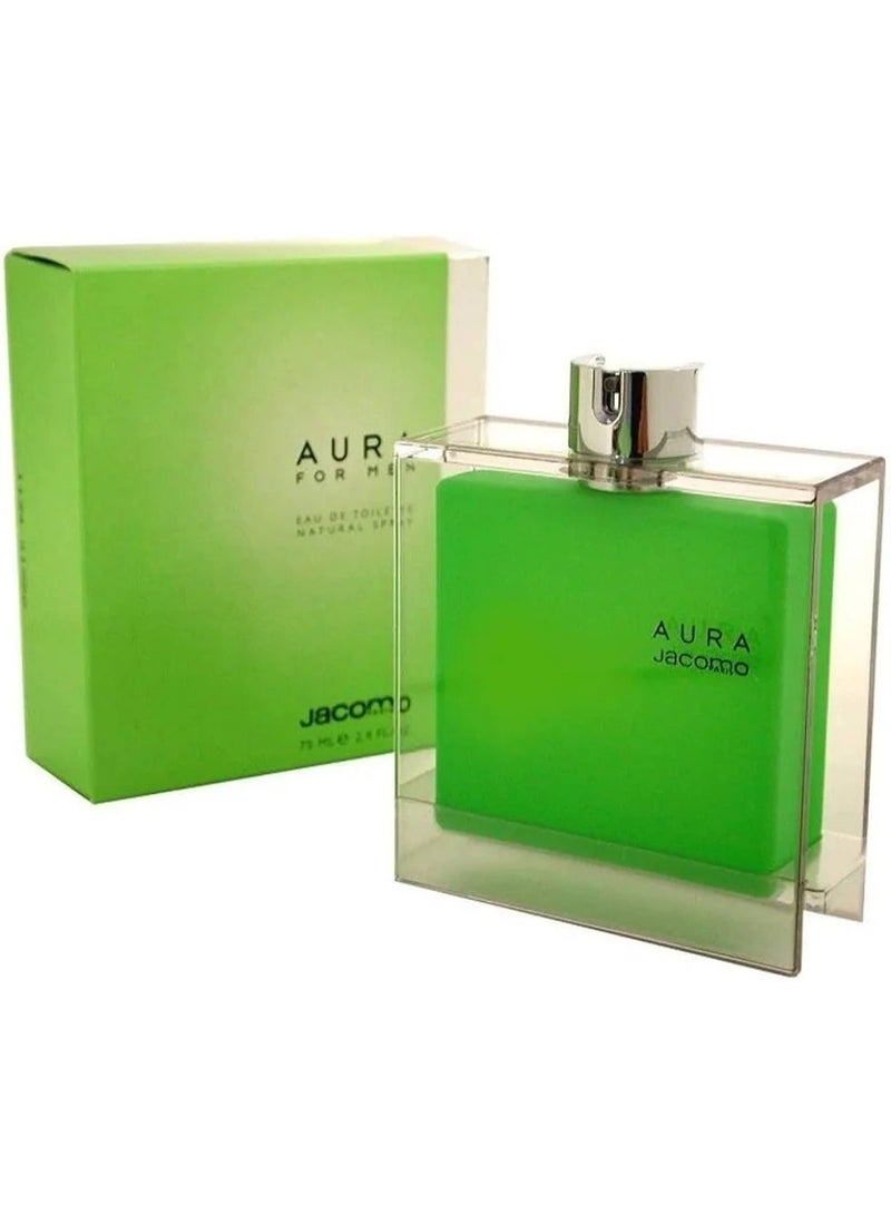 Jacomo Aura For Man Eau De Toilette 75Ml 2.4 Fl Oz Spray Original - Image 1